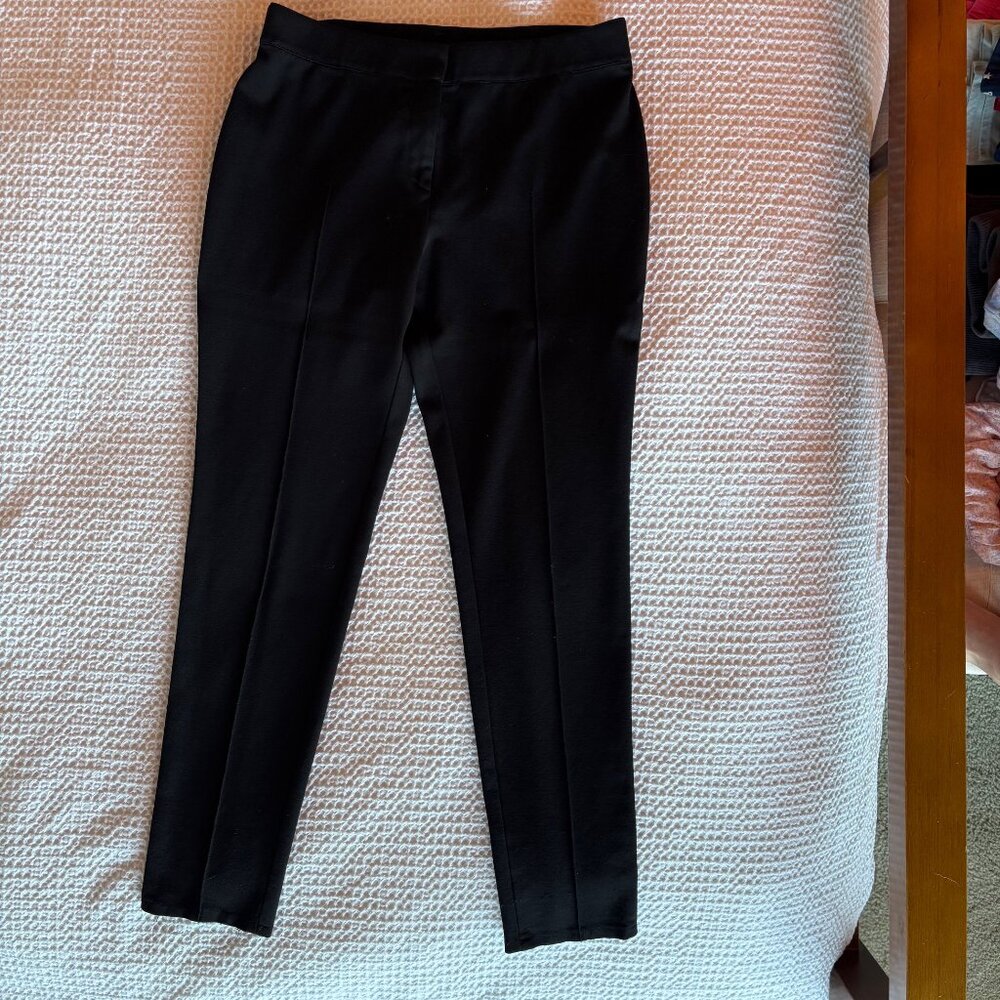 Akris Punto Black Stretch Slim Pants US 8 FR 40 Tailored Trouser